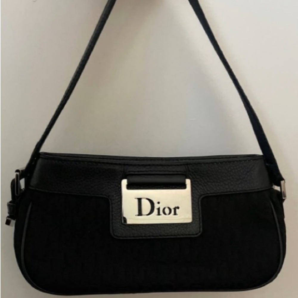 Christian Dior Vintage Oblique Monogram Saddle Bag
